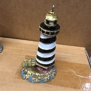 Victorian Enameling 56120 lighthouse ornament tropical beach nautical